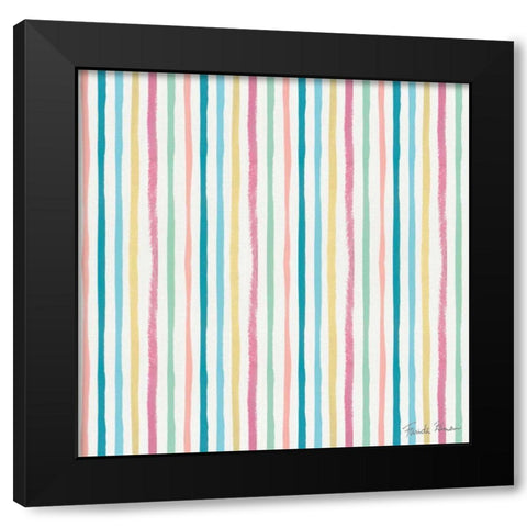 Happy Baby Pattern VIIIA Black Modern Wood Framed Art Print with Double Matting by Zaman, Farida