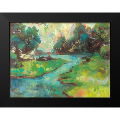 Landscape in the Park Black Modern Wood Framed Art Print by Vertentes, Jeanette