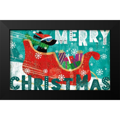 Merry Making I Black Modern Wood Framed Art Print by Charron, Veronique