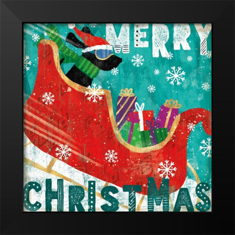 Merry Making III Black Modern Wood Framed Art Print by Charron, Veronique