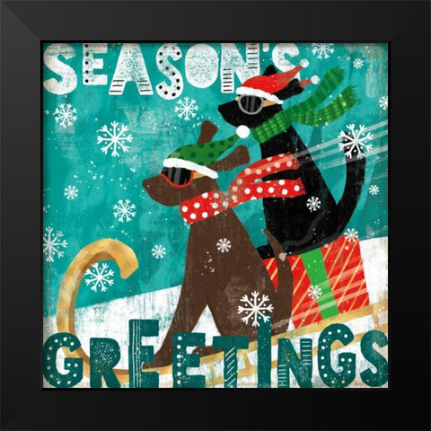 Merry Making IV Black Modern Wood Framed Art Print by Charron, Veronique