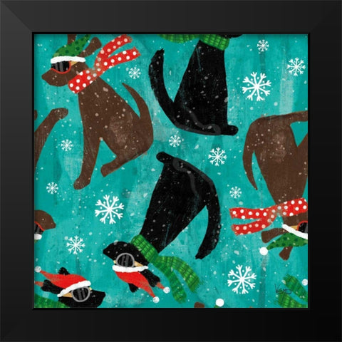 Merry Making Pattern IB Black Modern Wood Framed Art Print by Charron, Veronique