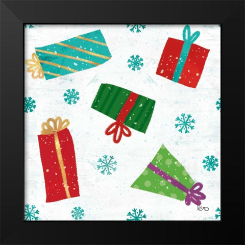 Merry Making Pattern IIIA Black Modern Wood Framed Art Print by Charron, Veronique