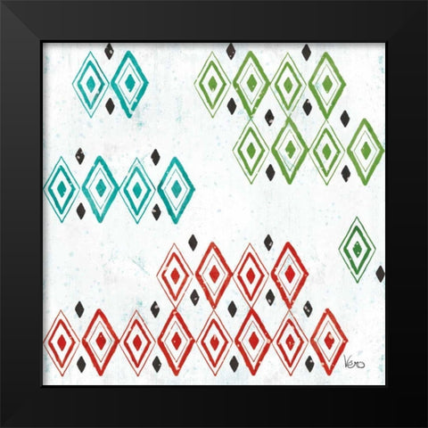 Merry Making Pattern VIA Black Modern Wood Framed Art Print by Charron, Veronique