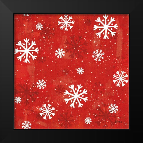 Merry Making Pattern VIIB Black Modern Wood Framed Art Print by Charron, Veronique