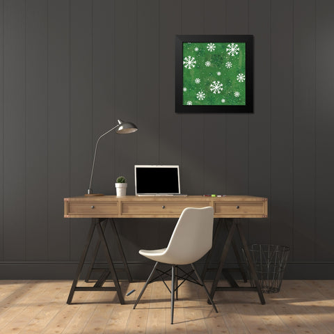 Merry Making Pattern VIID Black Modern Wood Framed Art Print by Charron, Veronique