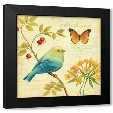 Garden Passion I Black Modern Wood Framed Art Print with Double Matting by Brissonnet, Daphne