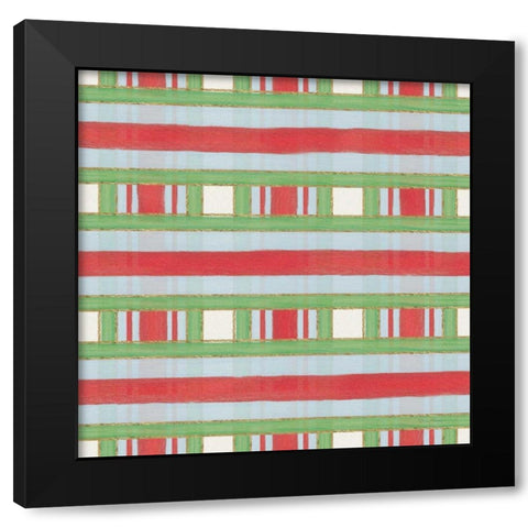 Christmas Critters Bright Pattern VIB Black Modern Wood Framed Art Print by Adams, Emily