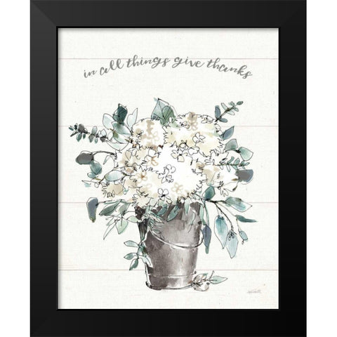 Modern Farmhouse V Give Thanks Black Modern Wood Framed Art Print by Tavoletti, Anne