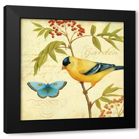 Garden Passion II Black Modern Wood Framed Art Print with Double Matting by Brissonnet, Daphne