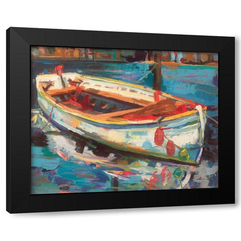 Solo Boat Black Modern Wood Framed Art Print with Double Matting by Vertentes, Jeanette