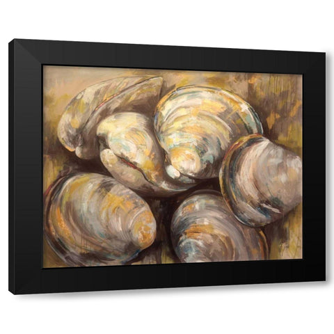 The Gang of Quahogs Black Modern Wood Framed Art Print with Double Matting by Vertentes, Jeanette