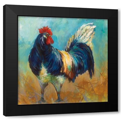 Cocky Black Modern Wood Framed Art Print with Double Matting by Vertentes, Jeanette