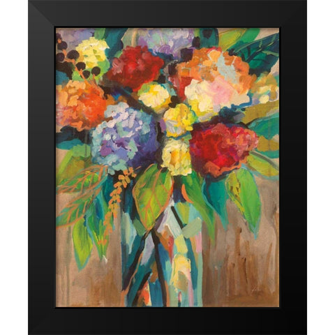 Colorful Black Modern Wood Framed Art Print by Vertentes, Jeanette