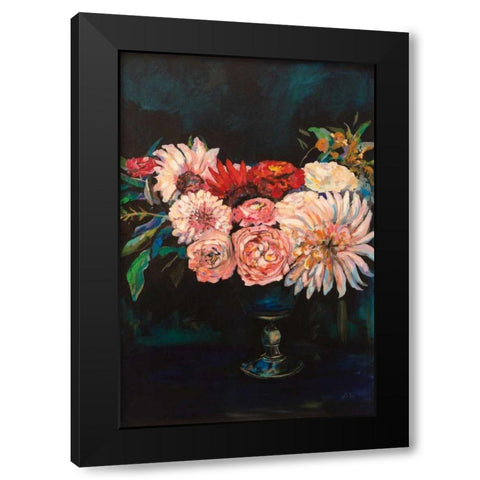 Newport Bouquet Black Modern Wood Framed Art Print by Vertentes, Jeanette