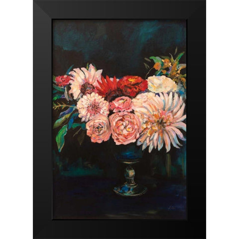 Newport Bouquet Black Modern Wood Framed Art Print by Vertentes, Jeanette