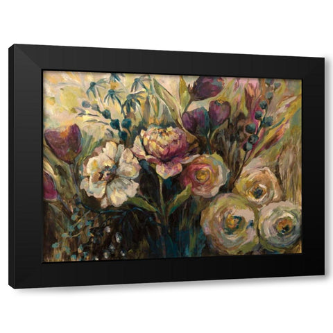 Summer Garden Black Modern Wood Framed Art Print by Vertentes, Jeanette