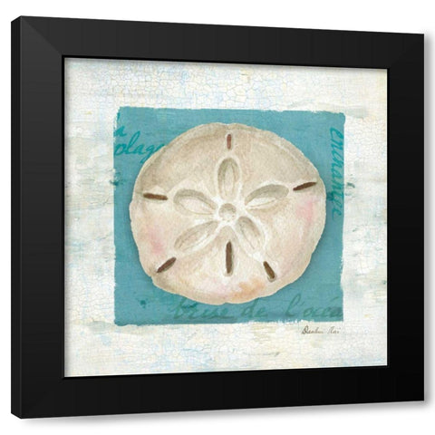 Shades of Blue III Black Modern Wood Framed Art Print by Nai, Danhui