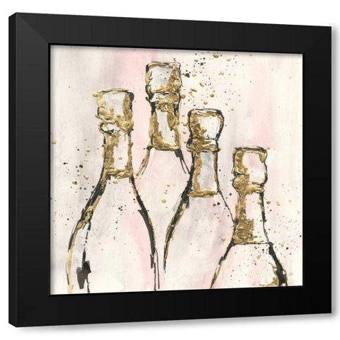 Champagne is Grand II Black Modern Wood Framed Art Print with Double Matting by Paschke, Chris