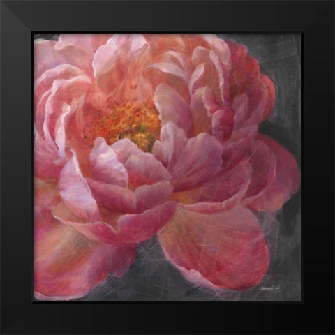 Vivid Floral I Crop Black Modern Wood Framed Art Print by Nai, Danhui