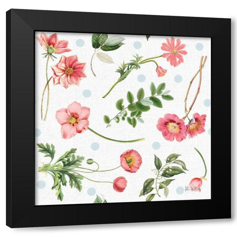 Studio Botanicals Pattern IA Black Modern Wood Framed Art Print by Pertiet, Katie
