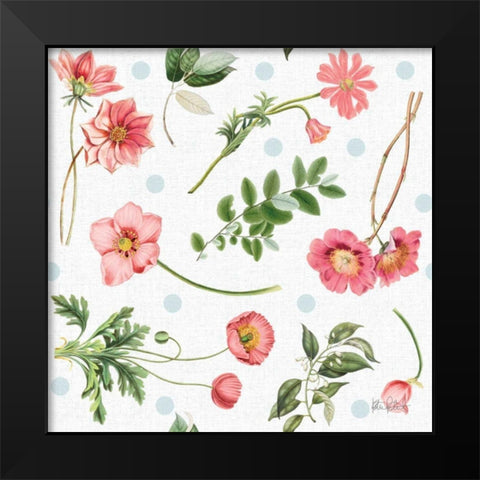 Studio Botanicals Pattern IA Black Modern Wood Framed Art Print by Pertiet, Katie
