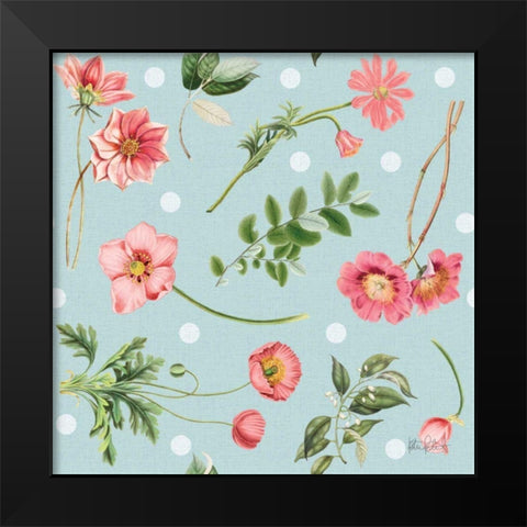 Studio Botanicals Pattern IB Black Modern Wood Framed Art Print by Pertiet, Katie