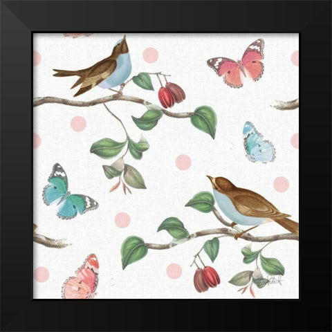 Studio Botanicals Pattern V Black Modern Wood Framed Art Print by Pertiet, Katie