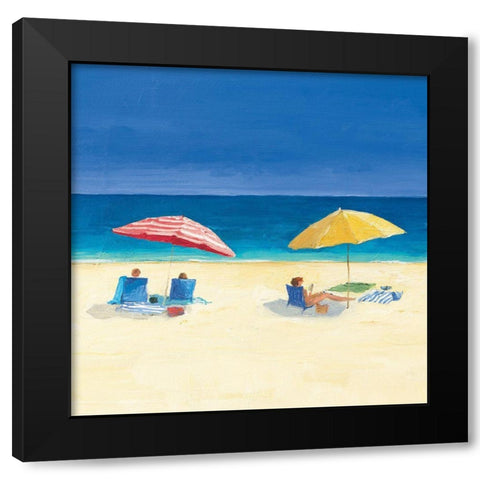 Day at the Beach Sq I Black Modern Wood Framed Art Print by Tillmon, Avery