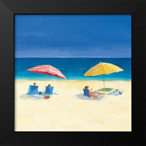 Day at the Beach Sq I Black Modern Wood Framed Art Print by Tillmon, Avery