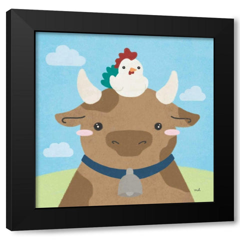 Barn Buddies I Black Modern Wood Framed Art Print with Double Matting by Hershey, Moira