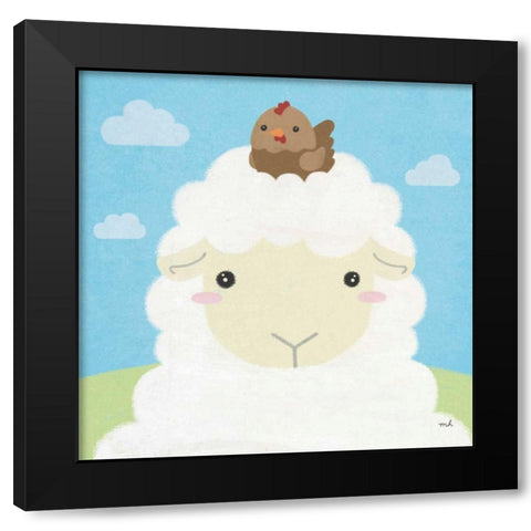Barn Buddies III Black Modern Wood Framed Art Print with Double Matting by Hershey, Moira