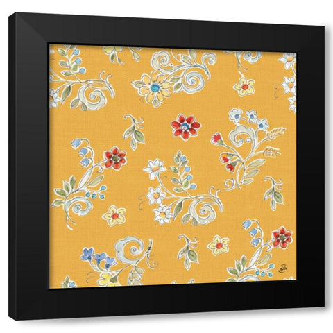 Morning Bloom Pattern IIE Black Modern Wood Framed Art Print with Double Matting by Brissonnet, Daphne