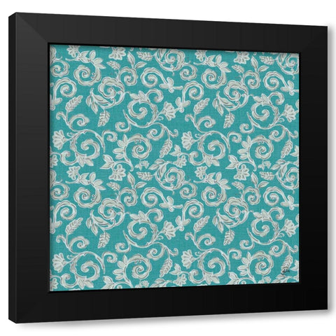 Morning Bloom Pattern VIIB Black Modern Wood Framed Art Print by Brissonnet, Daphne