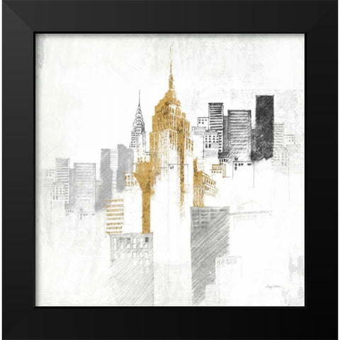 Empire State Building No Words Black Modern Wood Framed Art Print by Tillmon, Avery