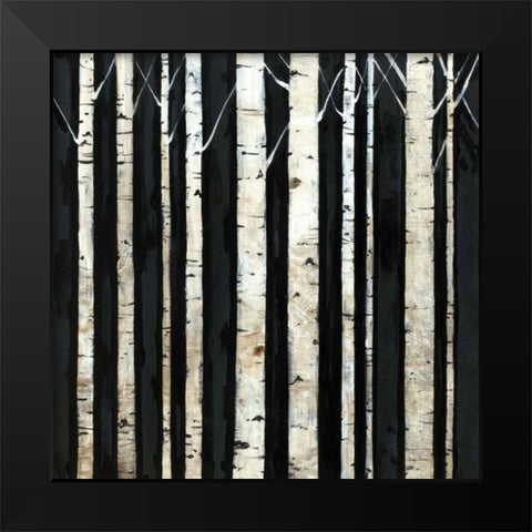 Birch Tree Square III Black Modern Wood Framed Art Print by Tillmon, Avery