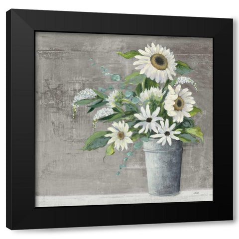 Late Summer Bouquet II Rustic Black Modern Wood Framed Art Print with Double Matting by Purinton, Julia