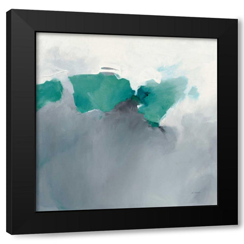 Dark to Light Peacock Black Modern Wood Framed Art Print by Schick, Mike