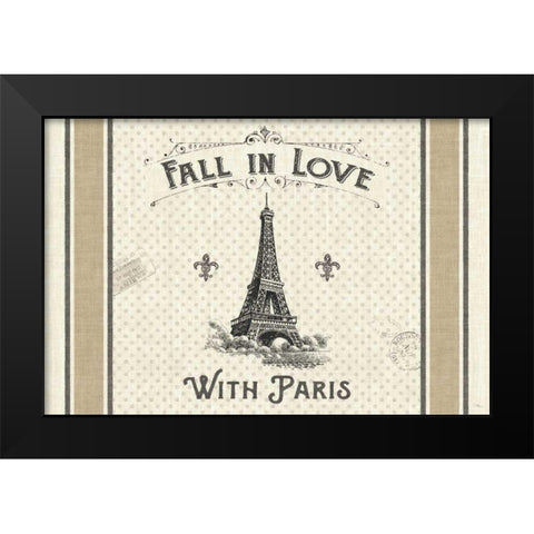 Paris Farmhouse I Black Modern Wood Framed Art Print by Pela Studio