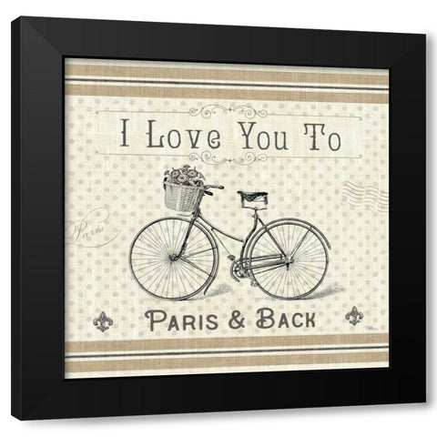 Paris Farmhouse III Black Modern Wood Framed Art Print with Double Matting by Pela Studio
