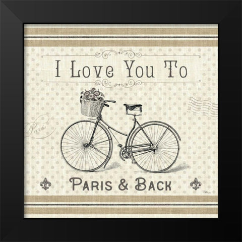 Paris Farmhouse III Black Modern Wood Framed Art Print by Pela Studio