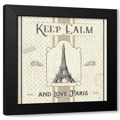 Paris Farmhouse V Black Modern Wood Framed Art Print with Double Matting by Pela Studio