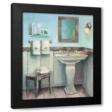 Cottage Sink Gray Black Modern Wood Framed Art Print with Double Matting by Hageman, Marilyn