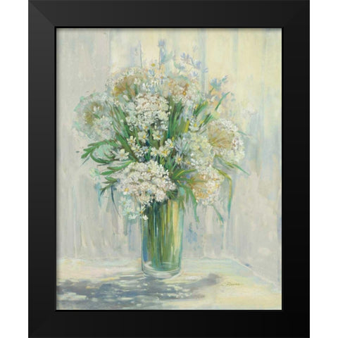 Radiant Lace Neutral Black Modern Wood Framed Art Print by Rowan, Carol