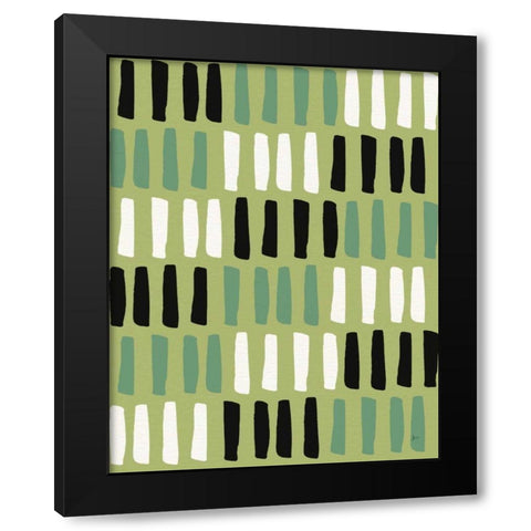 Shamrock Shades Step 03B Black Black Modern Wood Framed Art Print with Double Matting by Aiken, Jess