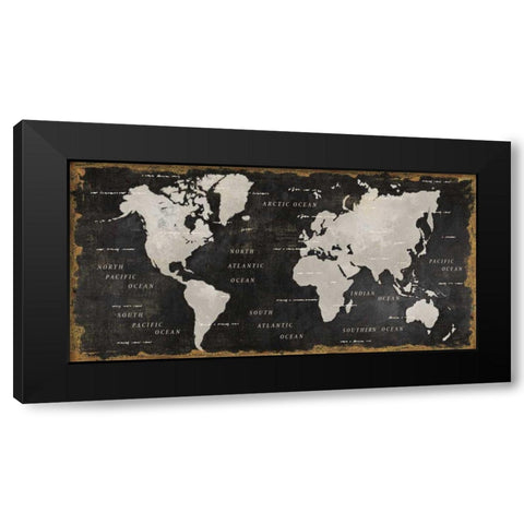 Colorful World I Black Black Modern Wood Framed Art Print with Double Matting by Wiens, James