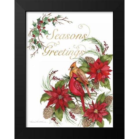 Holiday Happiness VI Greetings Black Modern Wood Framed Art Print by McKenna, Kathleen Parr