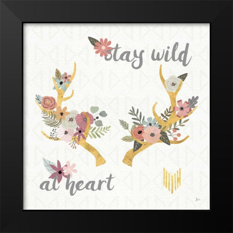 Boho Beauty II Pastel Black Modern Wood Framed Art Print by Aiken, Jess