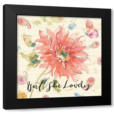 Happy Gypsy II Lovely Black Modern Wood Framed Art Print with Double Matting by Pela