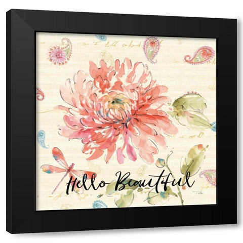 Happy Gypsy III Beautiful Black Modern Wood Framed Art Print by Pela